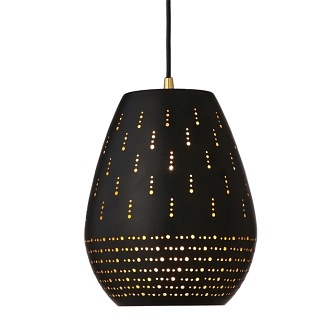 LAMPA WISZĄCA CHILI CZARNY/ZŁOTY 18cm